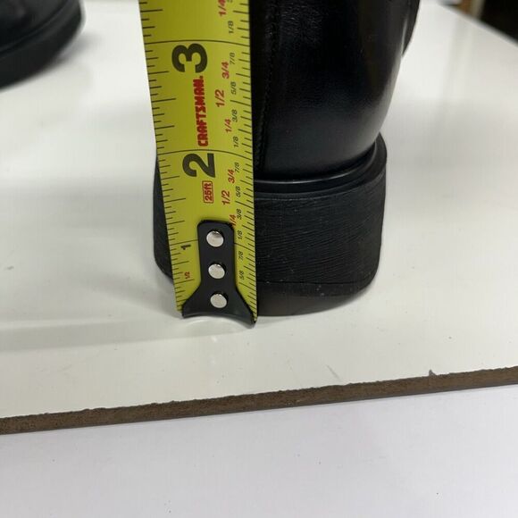 Franco Sarto Bealy Womens Leather Almond Toe Ankle Boots Black 10M - Picture 9 of 10